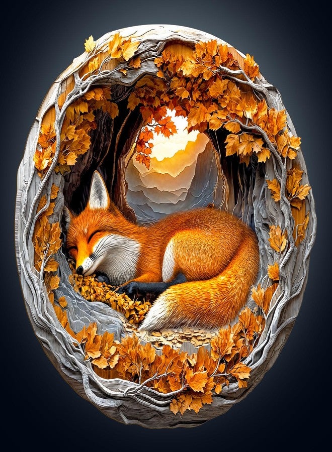 WOODBESTS Wooden Puzzles for Adults, 3D Fox Wood Puzzles Adult(100 Pieces, S, 8.5 * 8.3in), Unique Shape Wooden Animal Jigsaw Puzzles, Birthday Gifts for Adults Family Game - Image 1